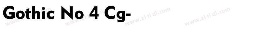 Gothic No 4 Cg字体转换